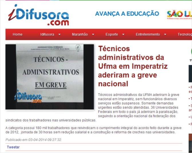 Estudantes da UFMA – Campus Imperatriz em GREVE