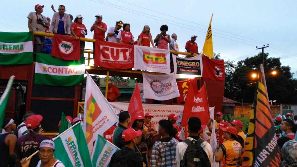 Protesto na entrada em São Luís